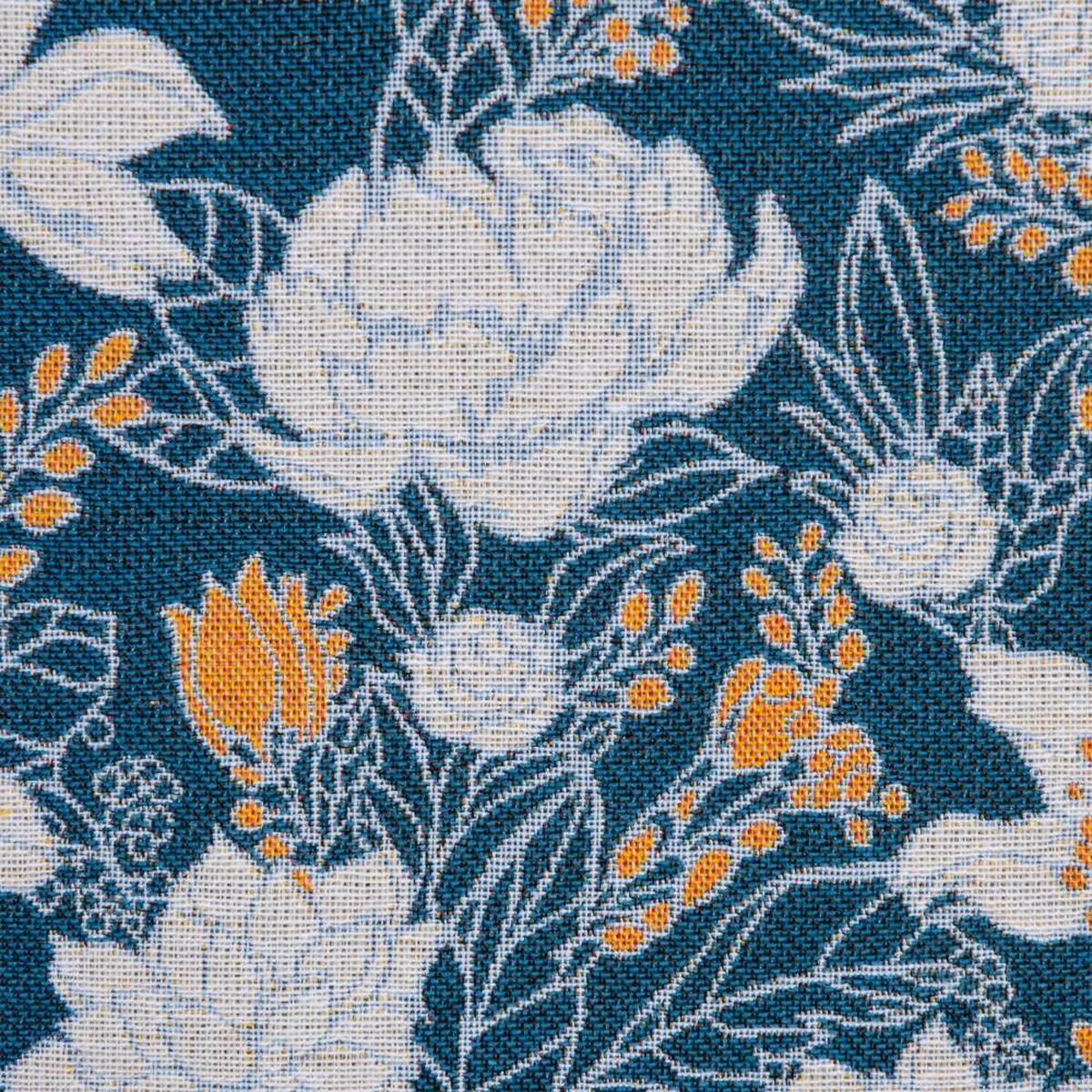 Kussen Blauw Blommor 45 x 10 x 45 cm